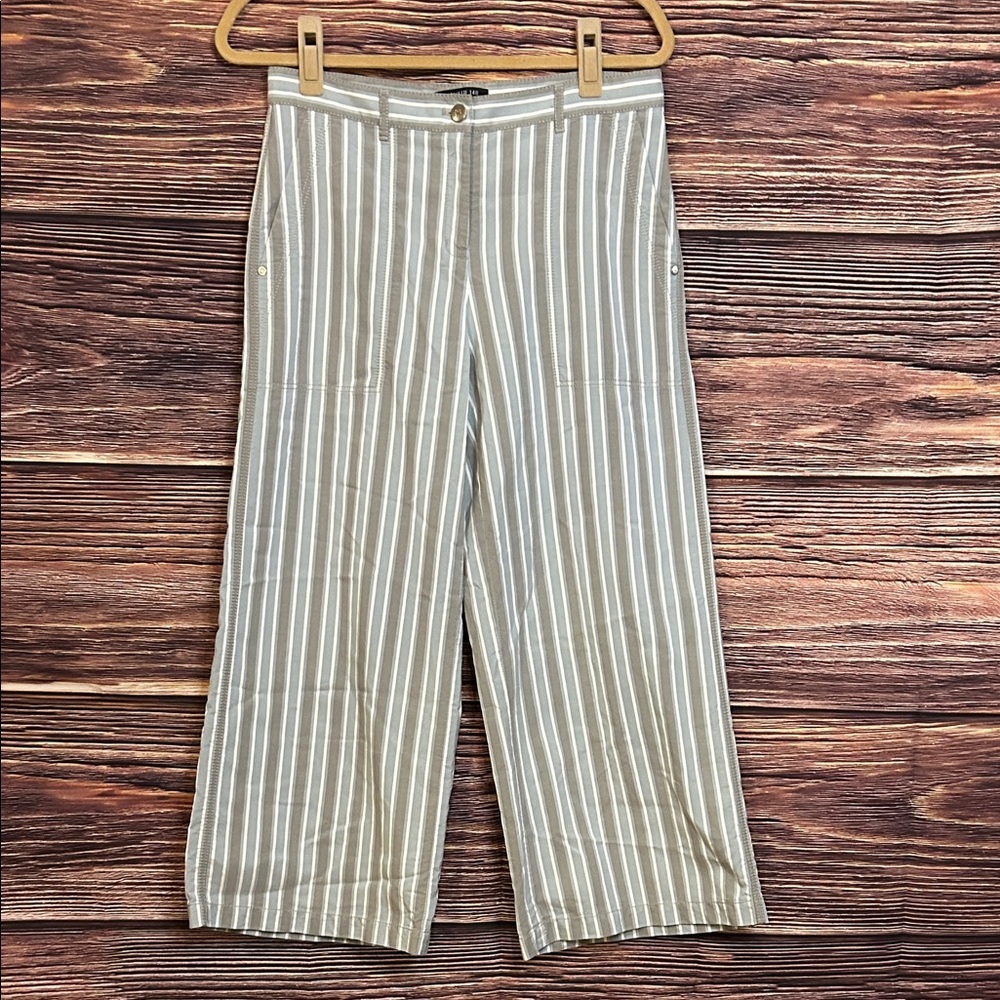 Lafayette 148 Striped Wide-Leg Pants | Size 4